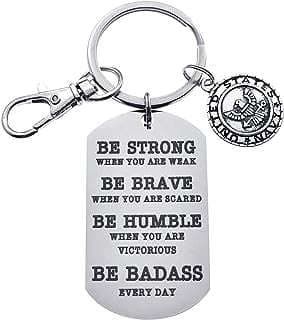 Image of Navy Inspirational Quote Keychain by the company Mom and Three Daughters.