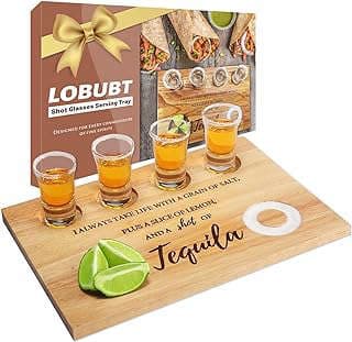 Image of Tequila Shot Glasses Tray by the company MONDAY STORE.