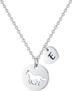 Image of Horse Necklace with Initial by the company MONOOC JewelryGift.