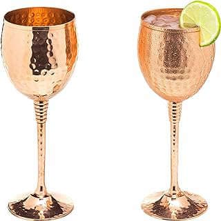 Image of Copper Wine Glasses Set by the company Mosscoff.