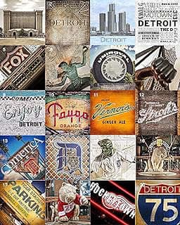 Image of Detroit Drink Coasters Set by the company Motorcity Images.