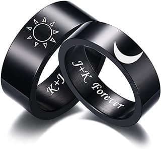 Image of Custom Engraved Stainless Steel Rings by the company MZZJ.