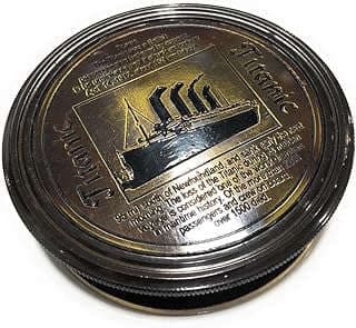 Image of Brass Titanic Pocket Compass by the company NauticalMart.