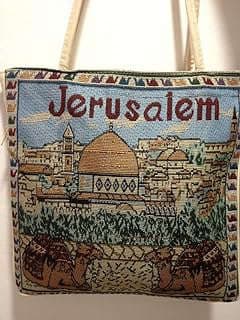 Image of Handmade Jerusalem Cloth Handbag by the company Nazareth Treasures.