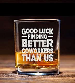 Image of Coworker Farewell Whiskey Glass by the company NeeNoNex.