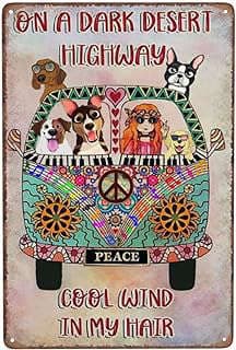 Image of Hippie Peace Car Metal Sign by the company niukeShop.