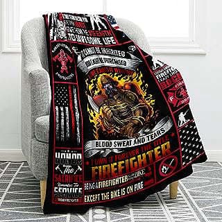 Image of Firefighter Themed Plush Blanket by the company Niwawa US.