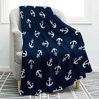 Image of Nautical Anchor Throw Blanket by the company Niwawa US.