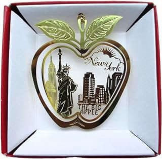 Image of NYC Brass Christmas Ornament by the company NYC Souvenirs.