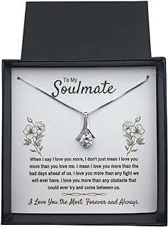 Image of Soulmate Necklace with Message Card by the company ON CLOUD NINE GIFTS.