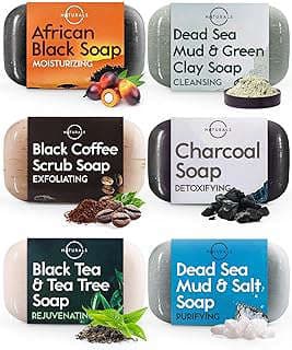 Image of African Black Soap Bars by the company ONE NATURALS.