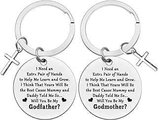 Image of Godparent Proposal Keychain Set by the company ONEETREE.