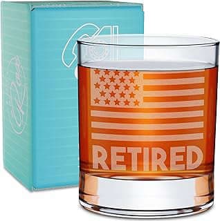 Image of Engraved Military Retirement Glass by the company OTRLLC.
