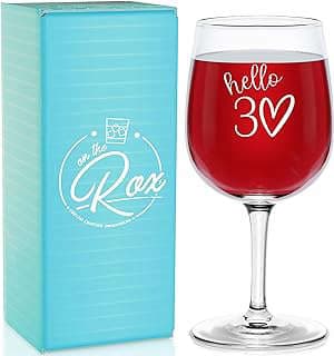 Image of "Hello 30" Wine Glass by the company OTRLLC.