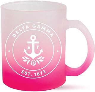 Image of Ombre Sorority Logo Glass Mug by the company Our Amendments.