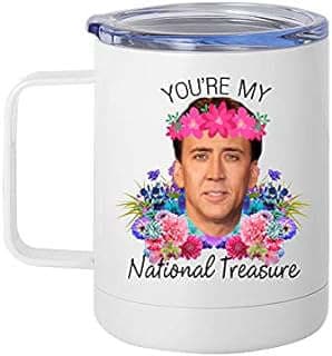 Image of Nicolas Cage Travel Mug by the company PINK PINK PINK PINK.