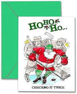 Image of Hockey Christmas Greeting Cards by the company Play Strong.