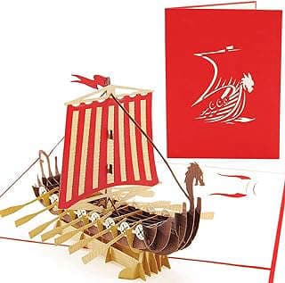 Image of Viking Ship Greeting Card by the company PopLife Cards.