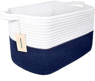 Image of Navy Blue Cotton Rope Basket by the company Poschnor_Authorized.