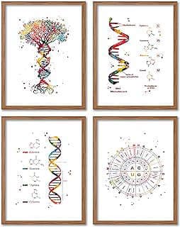 Image of Genetic Code Watercolor Art Print by the company Poster Soul.