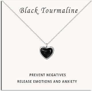 Image of Black Tourmaline Heart Necklace by the company PreMe.