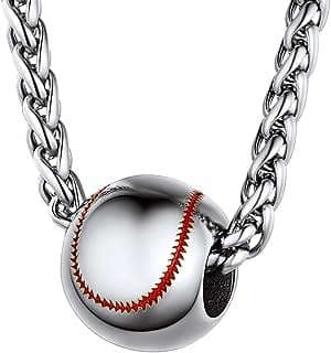 Image of Baseball Pendant Necklace by the company Prosteel Jewelry.