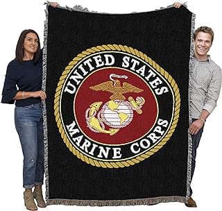 Image of US Marine Corps Blanket by the company Pure Country Weavers..
