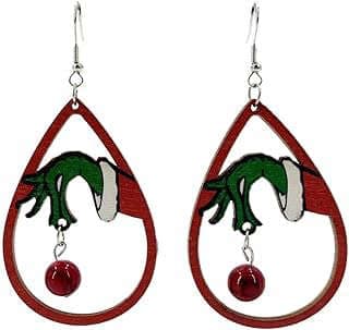 Image of Grinch Christmas Earrings by the company Purple Myrtle.