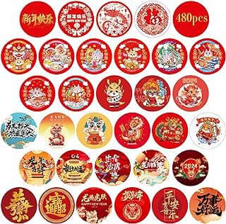 Image of Chinese New Year Stickers by the company PuWo Direct Store.