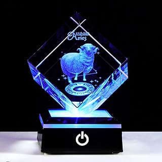 Image of Aries Zodiac Glass Figurine by the company Qianwei Crystal.