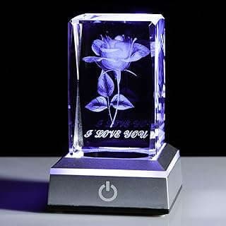 Image of Crystal Rose Night Light by the company Qianwei Crystal.