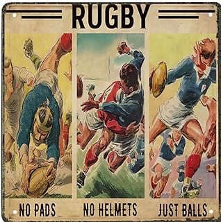 Image of Vintage Rugby Metal Sign by the company qiqiminshangmao.