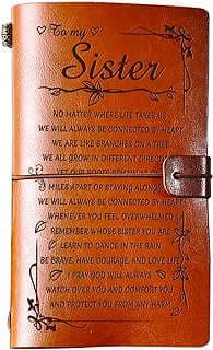 Image of Sister-themed Leather Journal by the company Qiushi US.