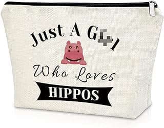 Image of Hippo Themed Makeup Bag by the company Qizigoo.