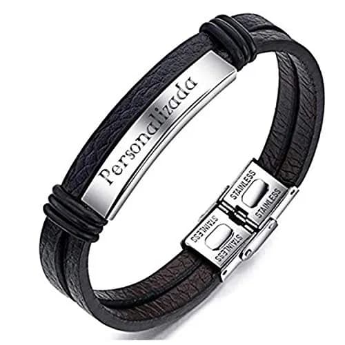 Image of Steel and Leather Bracelet by the company RecontraMago.