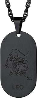 Image of Zodiac Dog Tag Necklace by the company Richsteel Official Store.