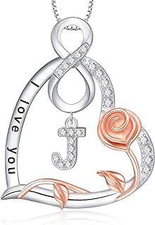 Image of Initial Letter Silver Necklace by the company RIVIKO.