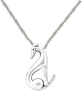 Image of Silver Greyhound Pendant Necklace by the company RMRK.