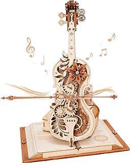 Image of Mechanical Wooden Cello Puzzle by the company Robotime Online.