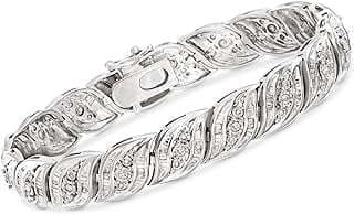 Image of Diamond Sterling Silver Bracelet by the company Ross-Simons.