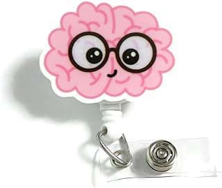 Image of Brain-Shaped Badge Reel by the company Scrapheart Gifts.