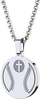 Image of Christian Baseball Pendant Necklace by the company seensea.