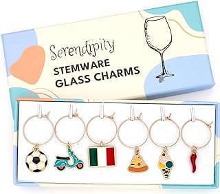 Image of Italian-Themed Wine Charms by the company Serendipity Wine Charms.