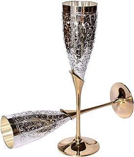 Image of Silver Plated Champagne Flutes by the company simcshandicrafts.