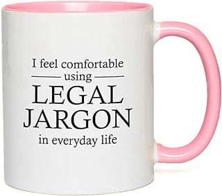 Image of Pink Lawyer-Themed Coffee Mug by the company SLoe Shop.