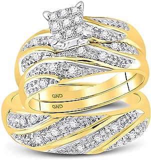 Image of Two Tone Gold Wedding Rings by the company Sonia Jewels.