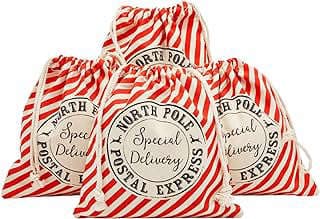 Image of Christmas Canvas Drawstring Bags by the company Sparkle and Bash.