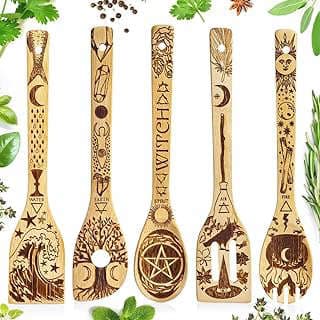 Image of Engraved Bamboo Cooking Utensils by the company Spirit Nest.
