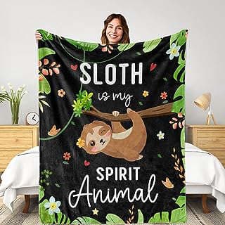 Image of Sloth Print Fleece Blanket by the company Telian Trading.