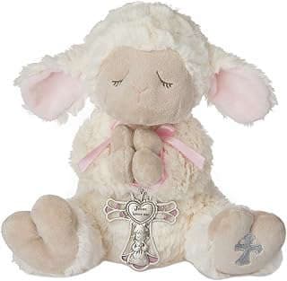 Image of Lamb Stuffed Animal with Cross by the company The Charming Turtle.